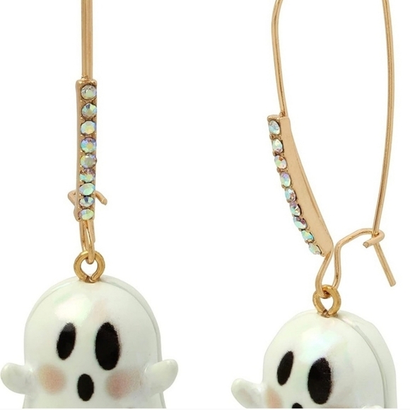 🔹️ Betsey Johnson🔹️ Ghost Dangle Earrings Glow in the Dark Halloween 🕷👻 - Picture 6 of 6